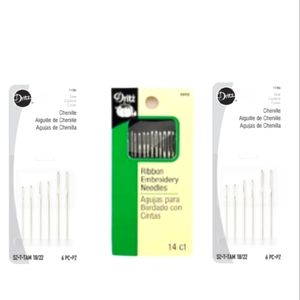 2 Pks Dritz Chenille 11286 Needles 1pk Dritz 56RE Ribbon Embroidery Needles